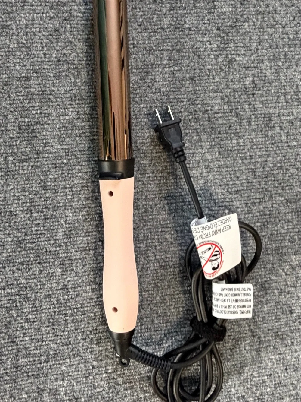 L’ange Le Curl Titanium Curling Wand HT0266 1.25” 32mm Rose Gold Pink Tested
